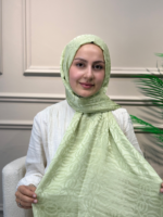 Halka Desen Şal (Açık Yeşil)