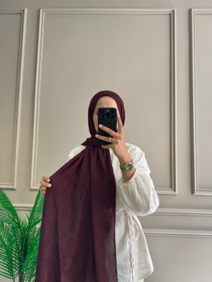 G Desen Şal (Bordo)
