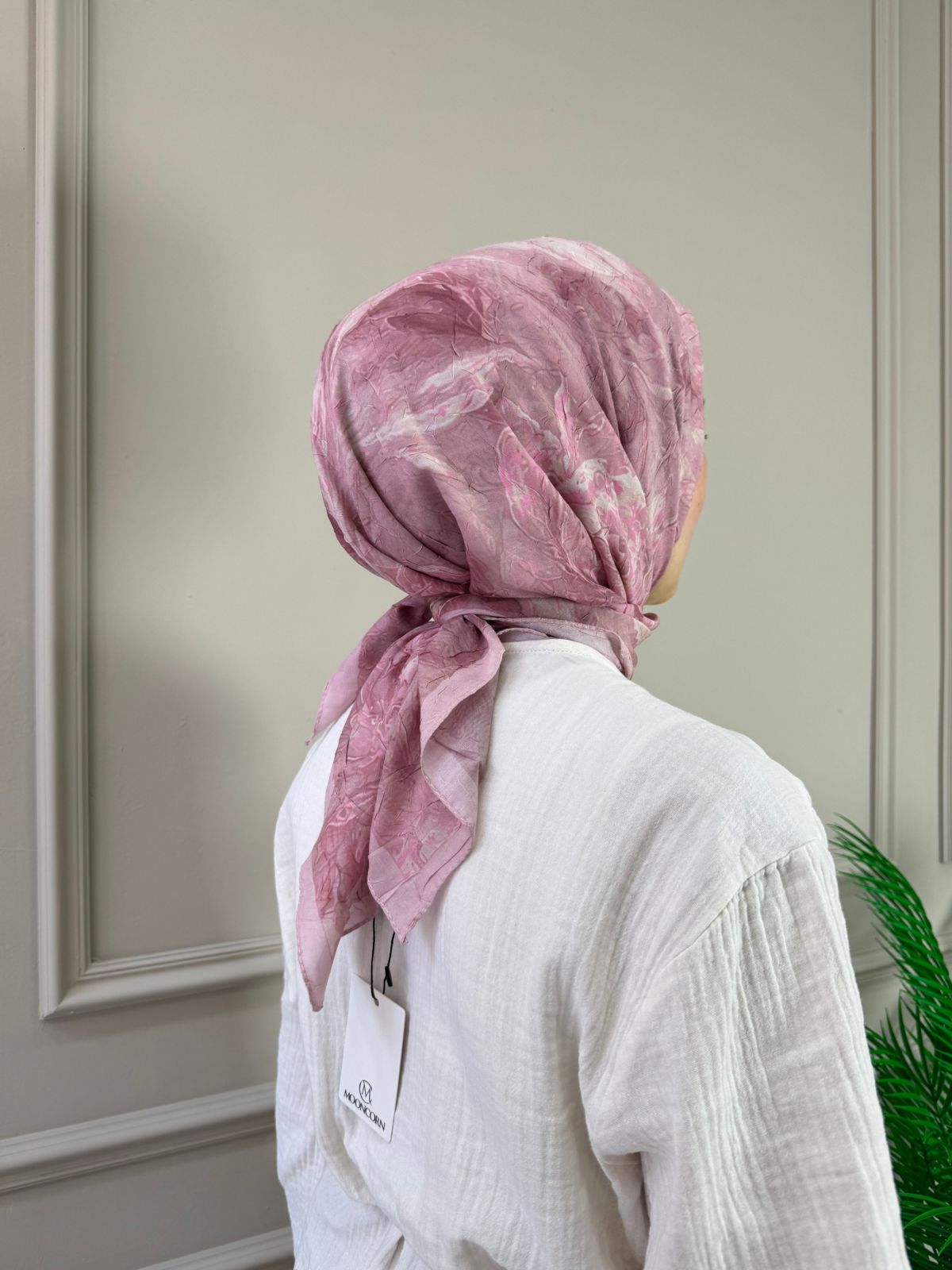 untitled-design-15-6 Soft Çiçek Desen Eşarp (Pembe) - Görsel 1