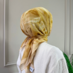 Soft Çiçek Desen Eşarp (Sarı)