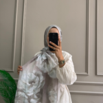 Soft Çiçek Desen Şal (Su Yeşili gri)