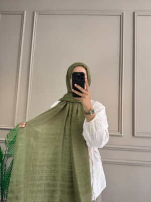 Kibrit Desen Şal (Yeşil)