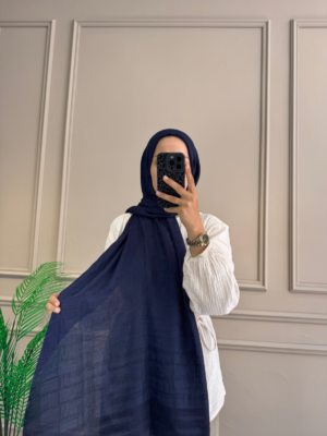 Kibrit Desen Şal (Lacivert)