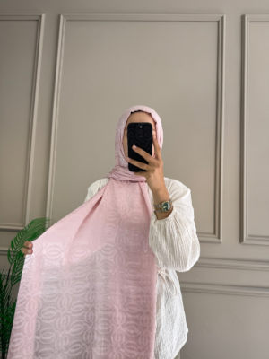 Halka Desen Şal (Açık Pembe)