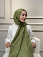 Leopar Desen Şal (Yeşil) - Görsel 2