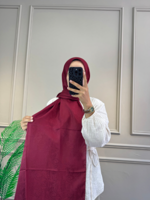 Etnik Desen Şal (kırmızı bordo)