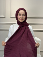 Leopar Desen Şal (Bordo)