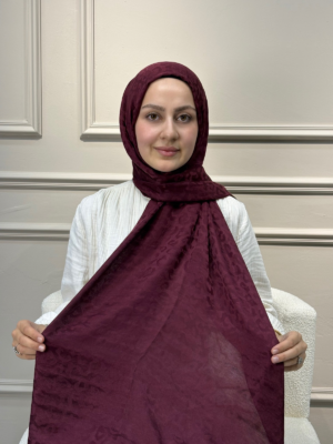 Leopar Desen Şal (Bordo)