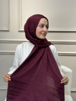 Leopar Desen Şal (Bordo) - Görsel 2