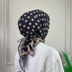 Puantiye Desen Eşarp (Siyah)